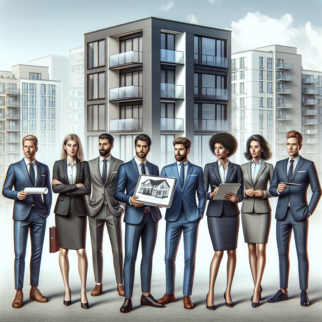 Realistic stock image of real estate agents.